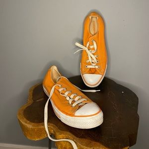 Orange Converse All Stars Low Top